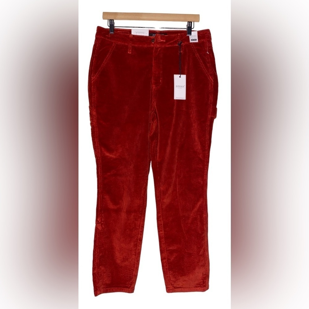 Judy Blue Corduroy High Rise Rust Cropped Pants Ankle Straight Women Plus 29W